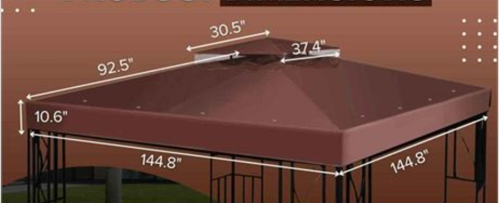 Gazebo Canopy 12x12, wine - photo 2