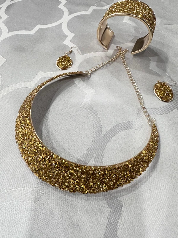Gold Crystal Jewellery Set - photo 5