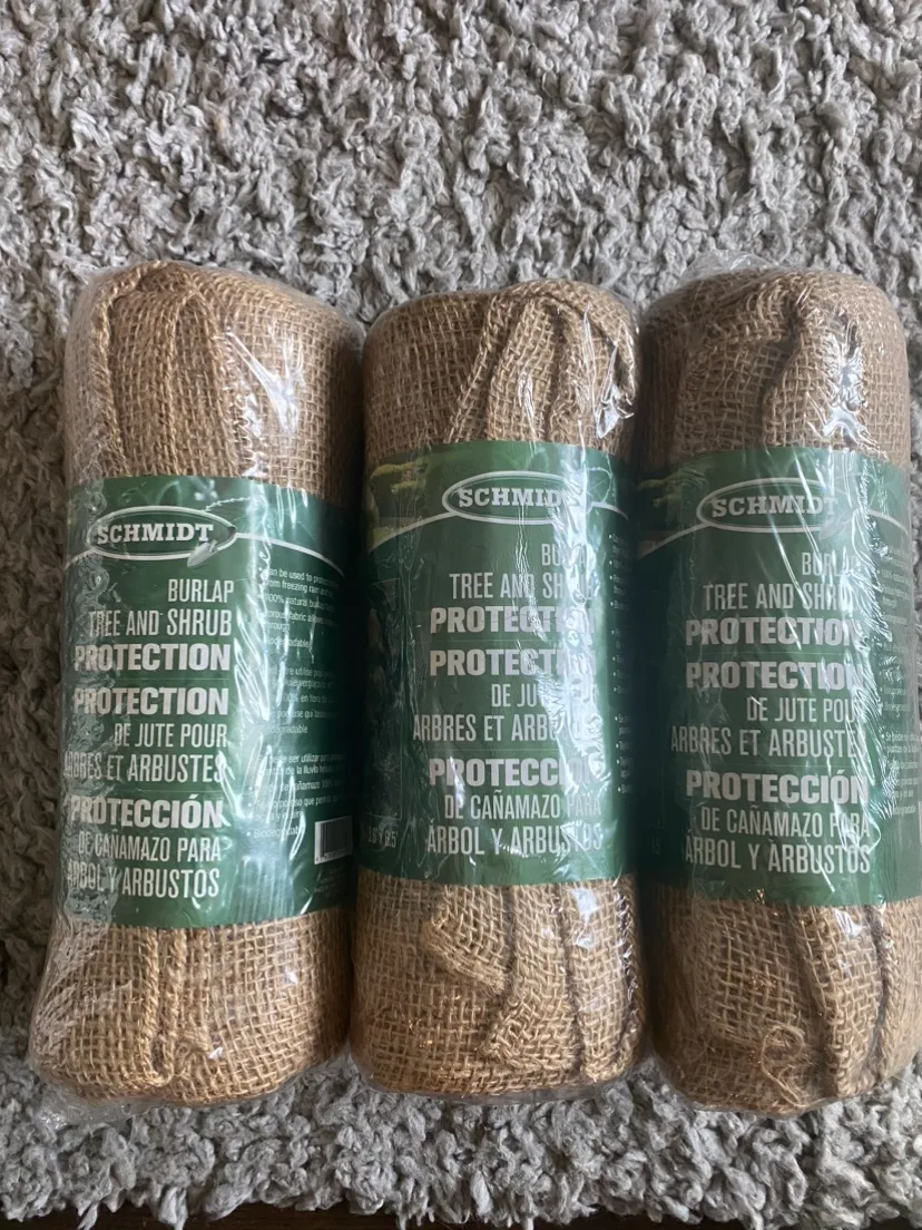 3 Rolls of Schmidt Burlap Tree and Shrub Protection Brand New thumbnail