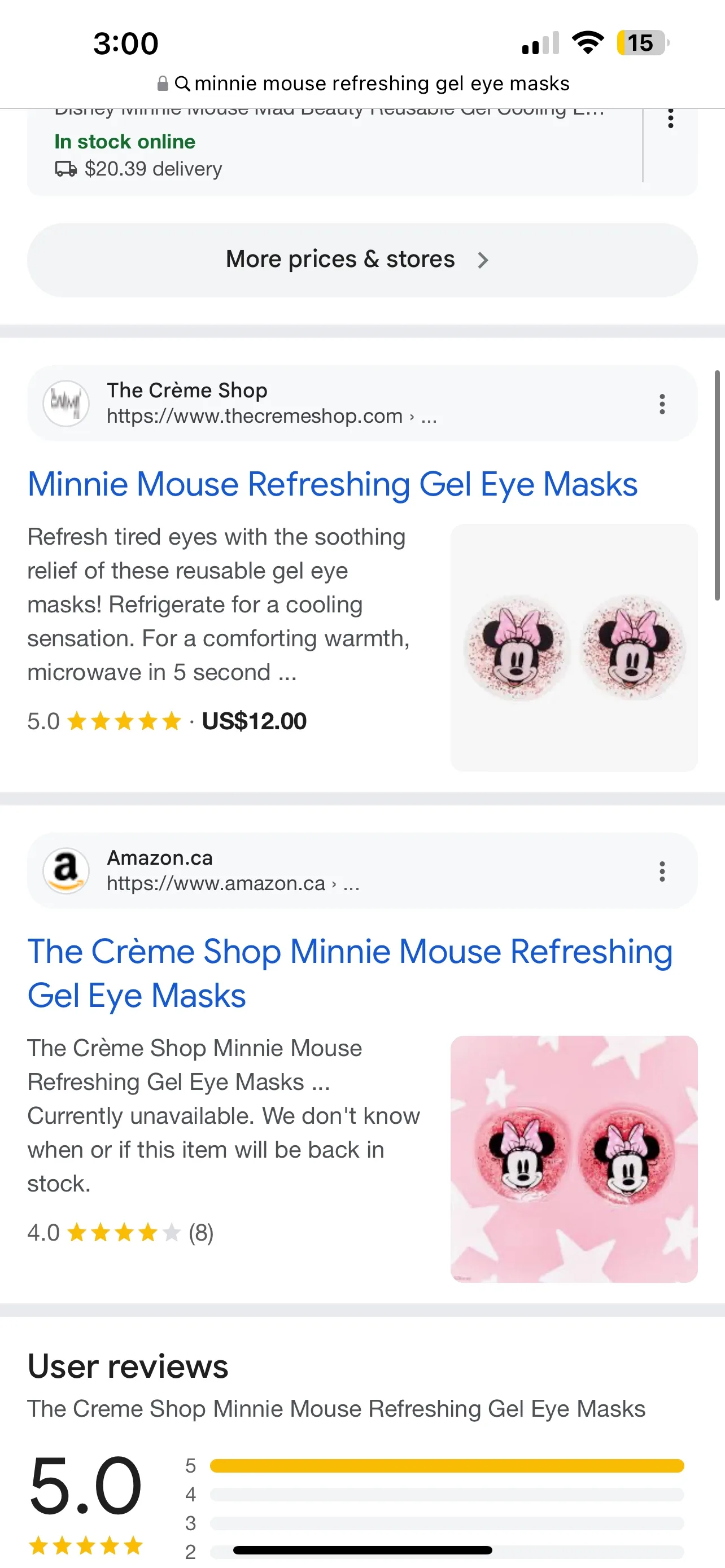 The Creme Shop Minnie Mouse Refreshing Gel Eye Mask Patches image indicator(3)