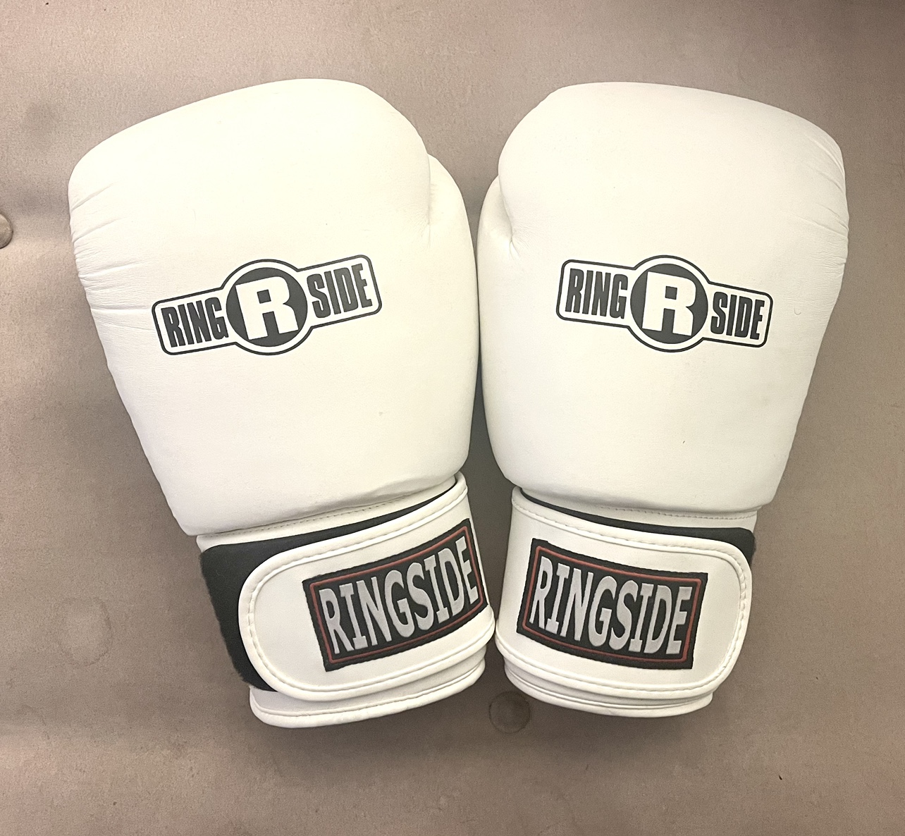 16oz White Ringside Boxing Gloves