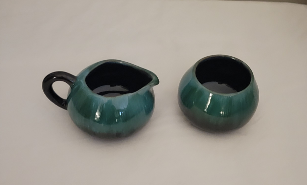 Blue Mountain Pottery Cream and Sugar Set