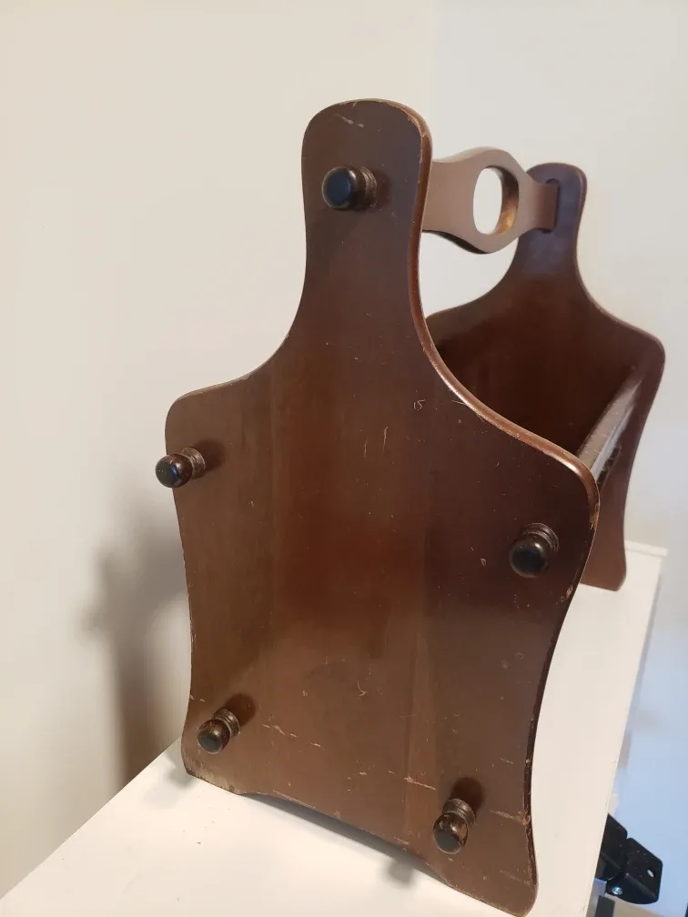 Antique Wooden Magazine Rack image indicator(3)