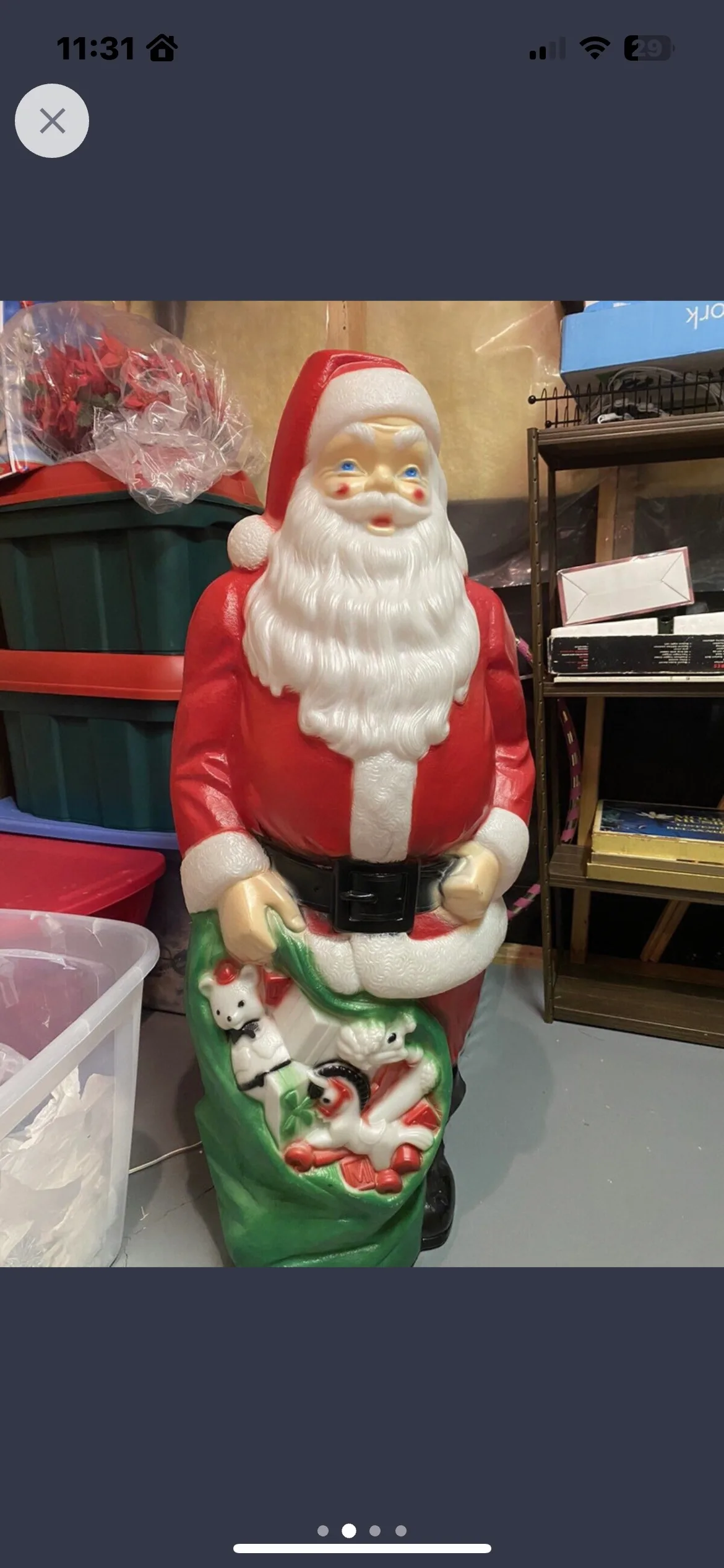 Vintage Blow Mold Santa image indicator(2)