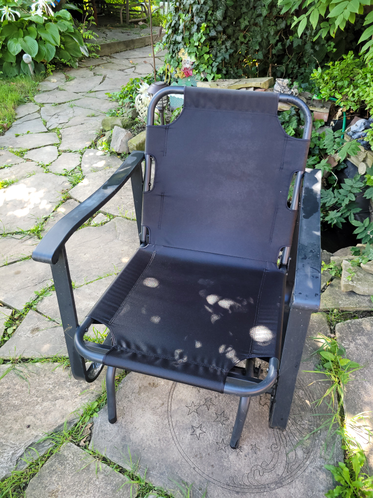 3 Black Gliding Patio Chairs