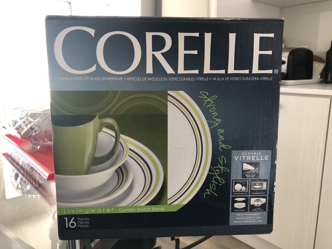 Corelle Livingware Garden Sketch Bands Dinnerware