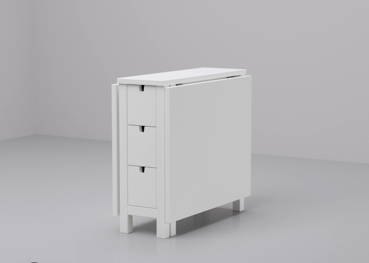 IKEA NORDVIKEN White Foldable Table - photo 5