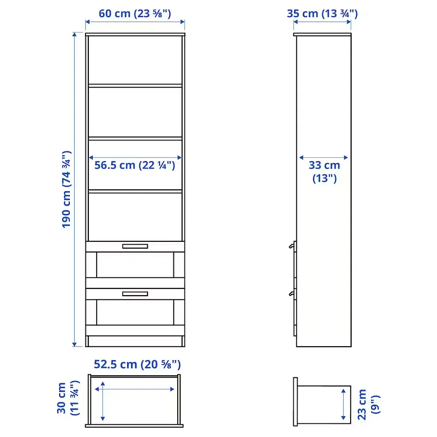 IKEA BRIMNES Bookcase image indicator(3)