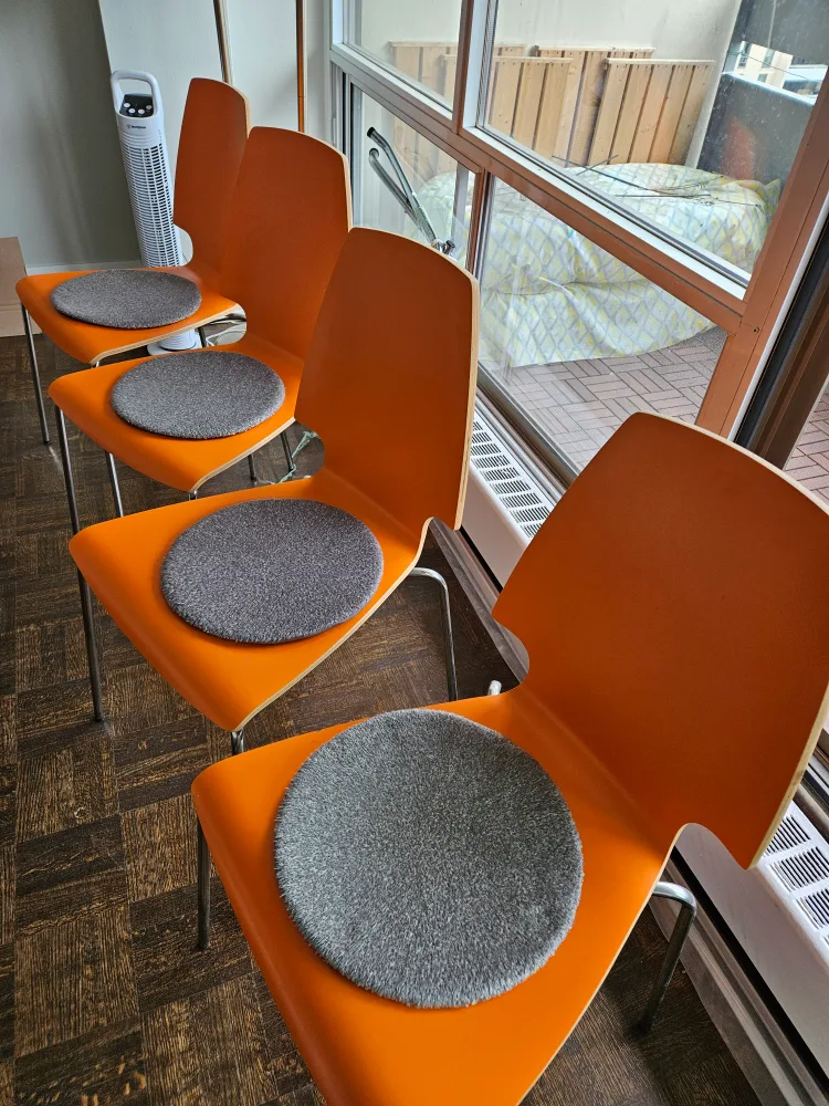 Moving sale-Set of 4 IKEA Vilmar Orange Chairs image indicator(10)