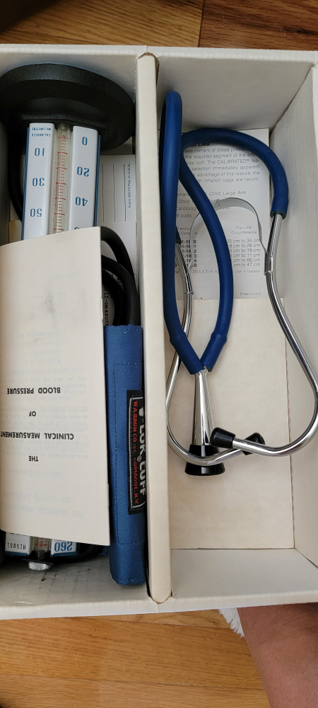 Blood Pressure Cuff and Stethoscope