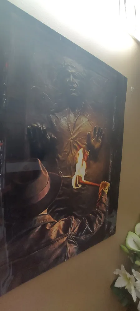 Star Wars Han Solo in Carbonite with Indiana Jones looking on image indicator(3)