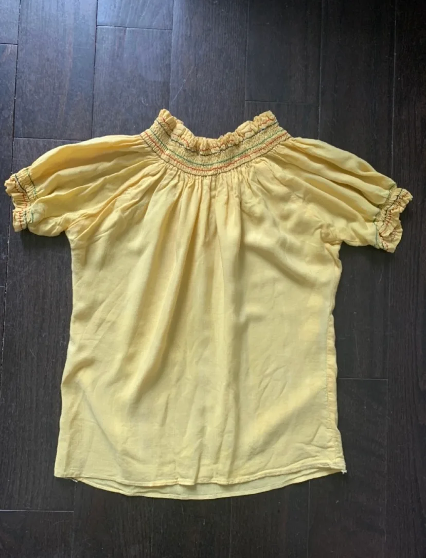 Vintage handmade yellow top size s #freecycle thumbnail