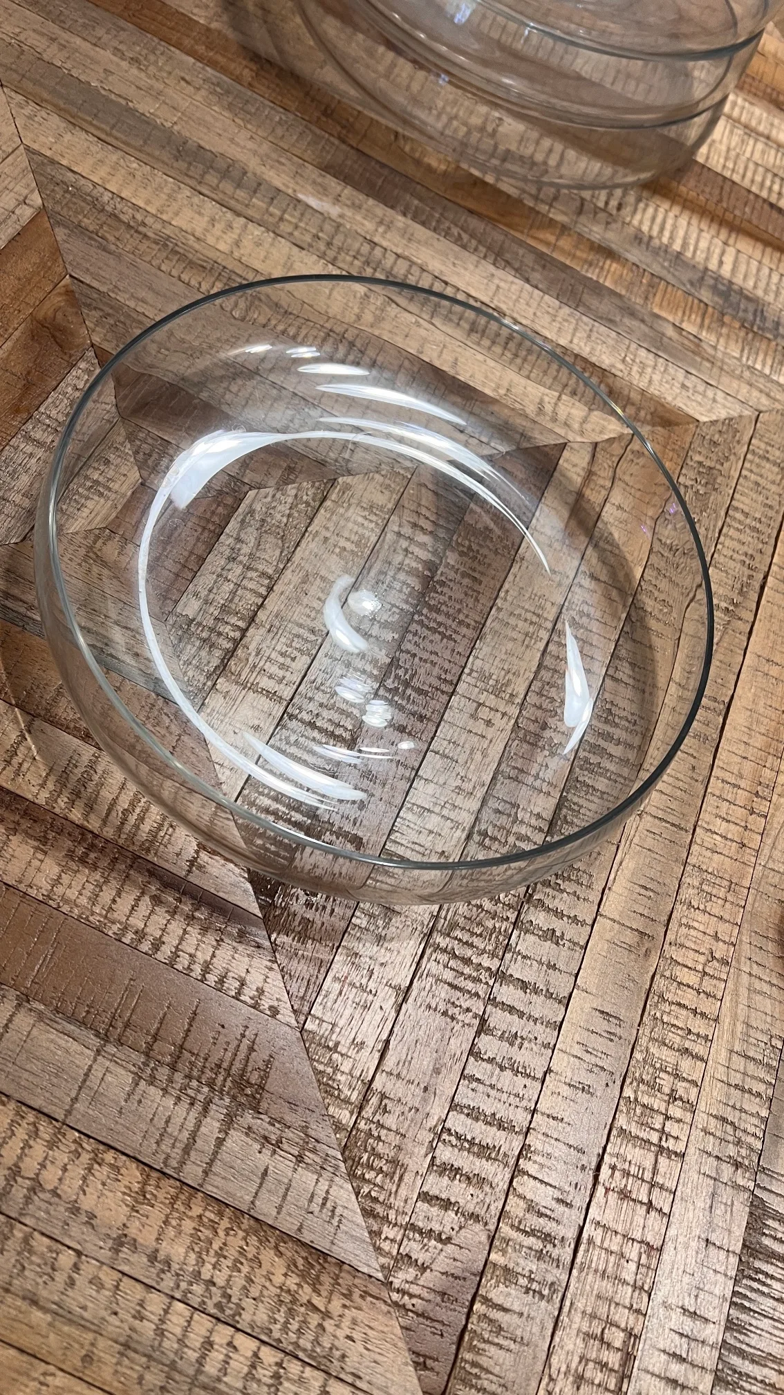 Ikea BERÄKNA - Bowl, clear glass 10" - like new - 4 available thumbnail