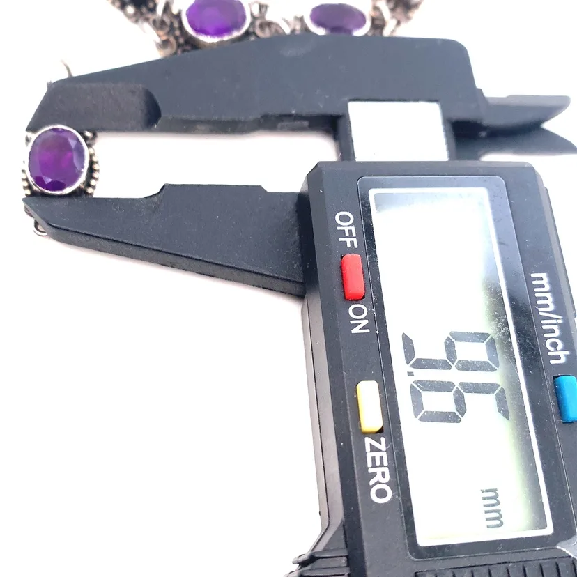 Sterling silver Amethyst Bracelet with Pendant image indicator(3)