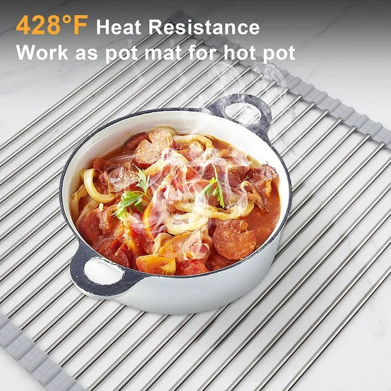 Over sink Roll up Dish Drying Rack & Strainer (Set of 2) image indicator(7)