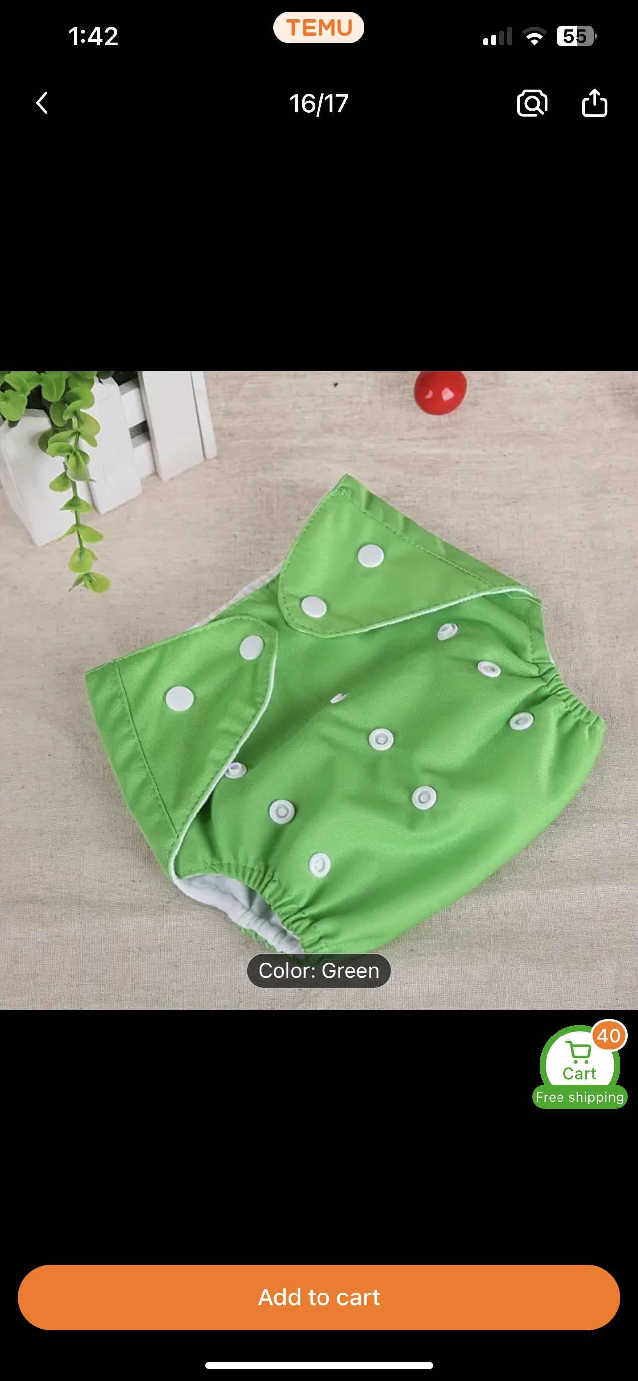 Reusable Baby Cloth Diaper - photo 3