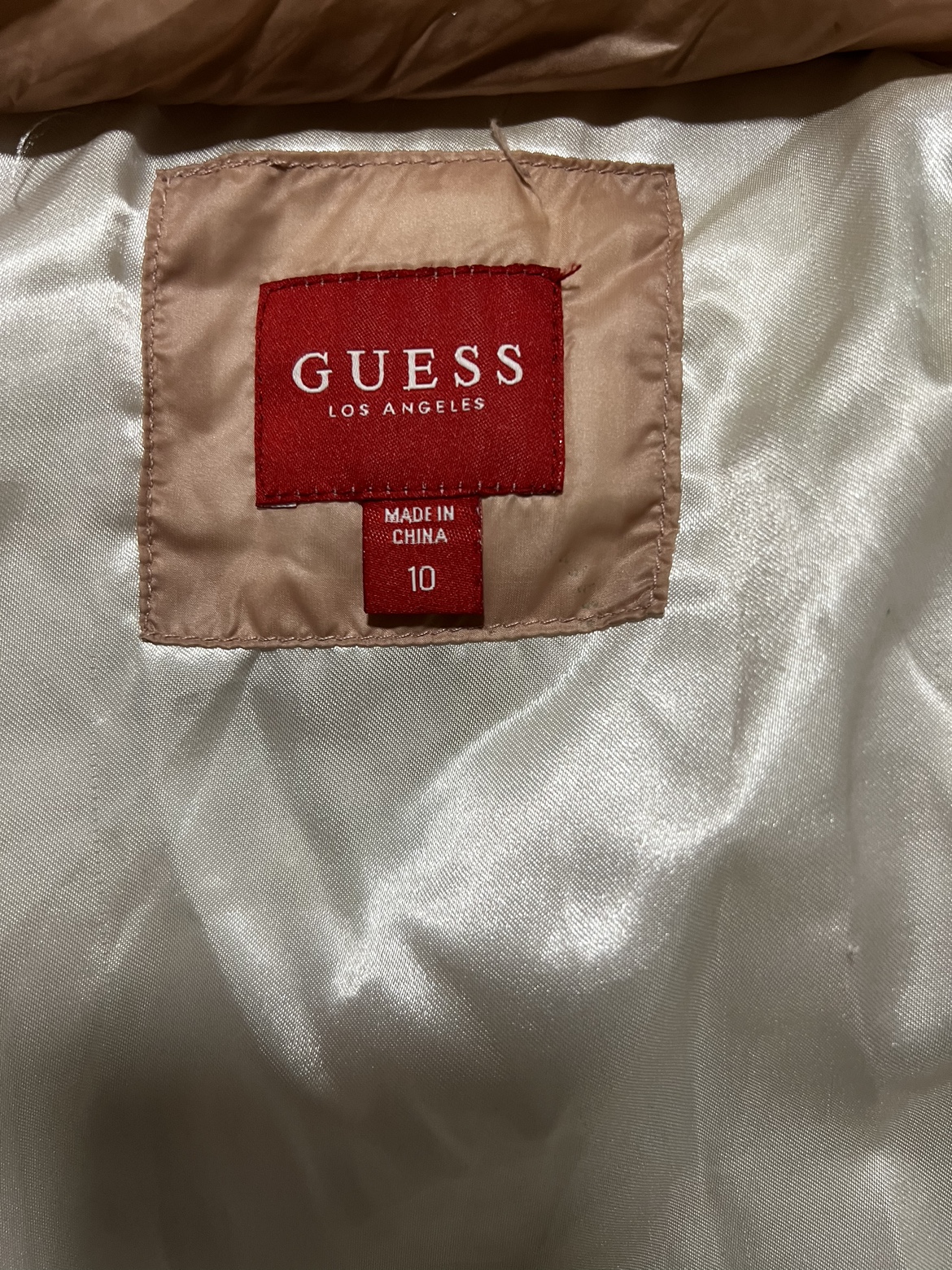 Guess Rose gold Puffer Jacket Size 10 🧡 - photo 5