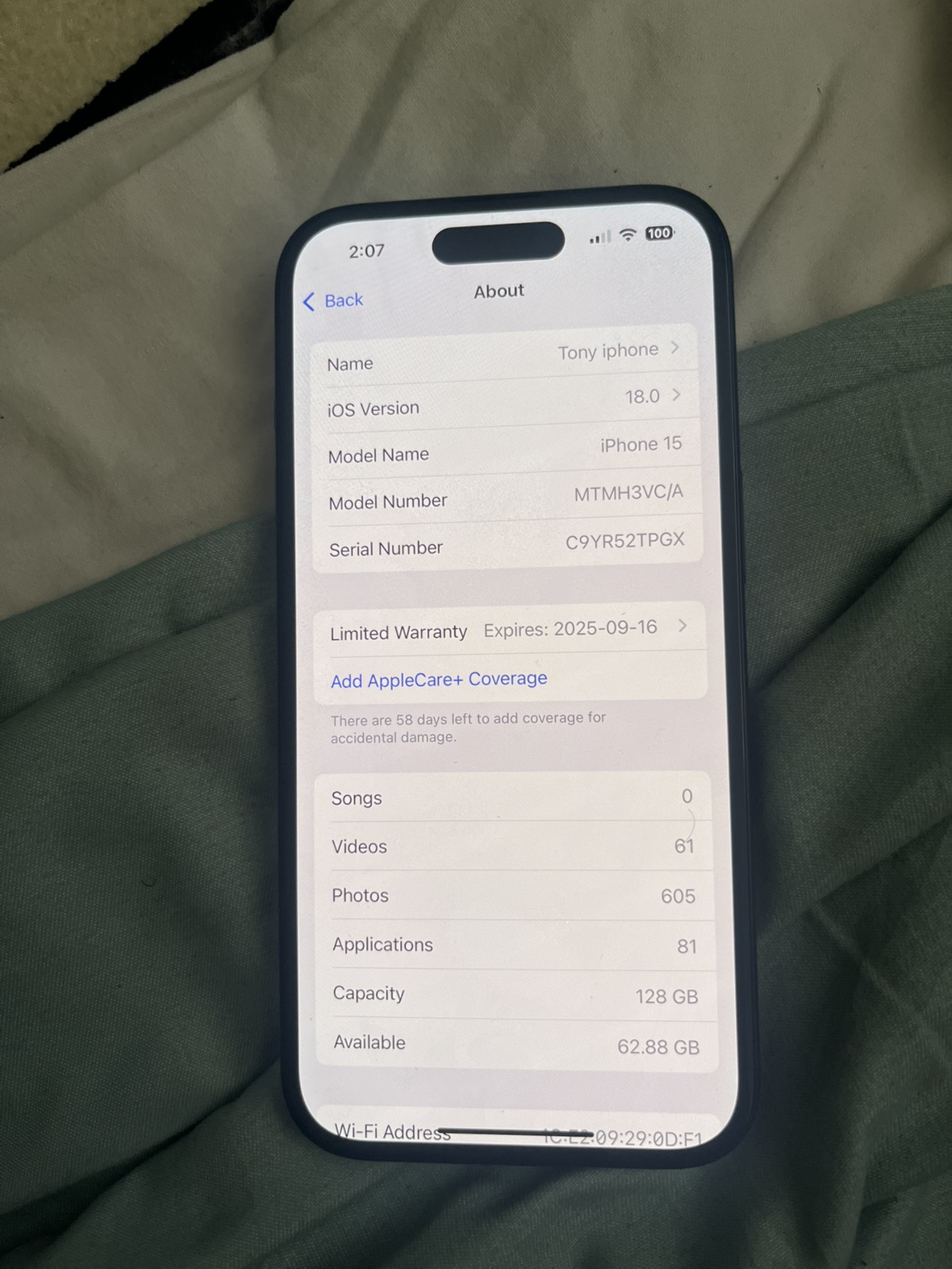 iPhone 15 Black 128 GB - photo 2