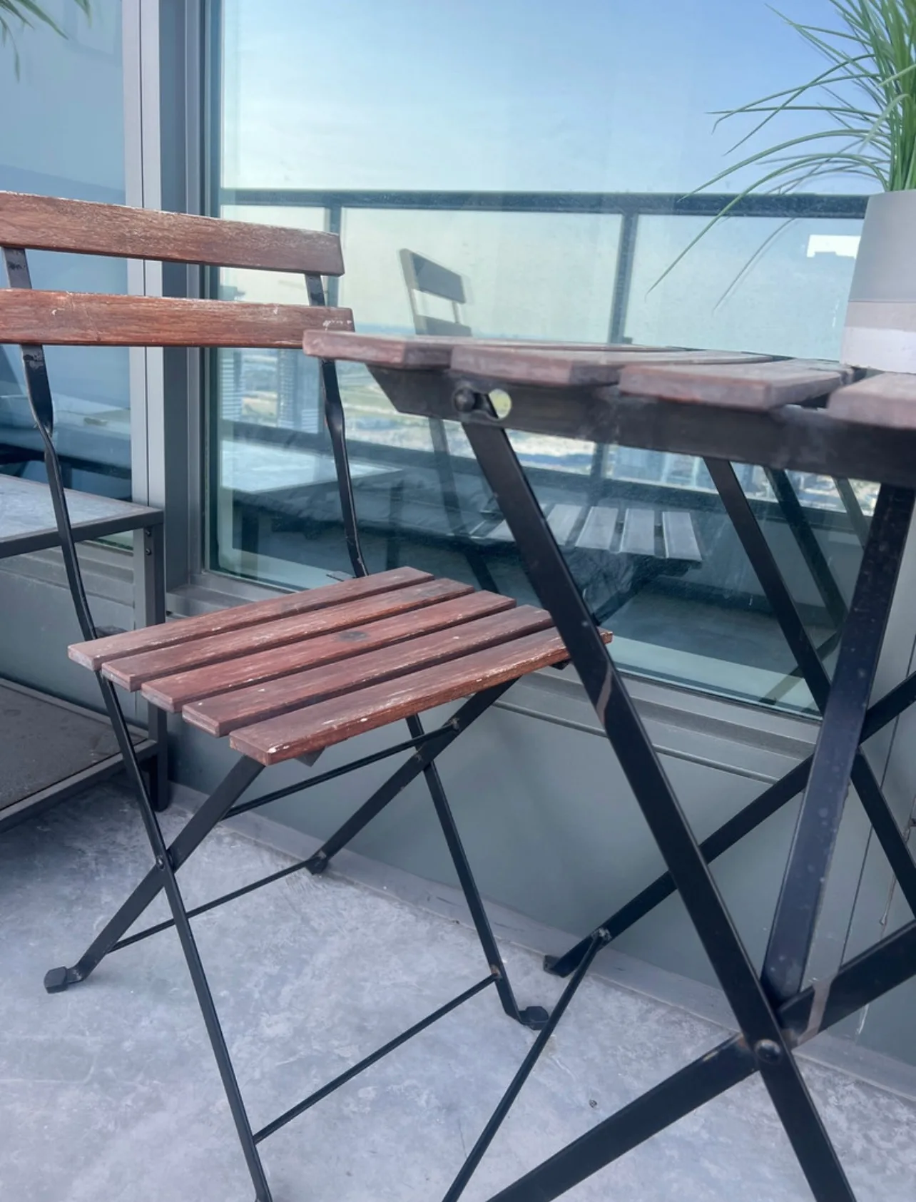 Folding Patio Table and Chairs Set image indicator(4)
