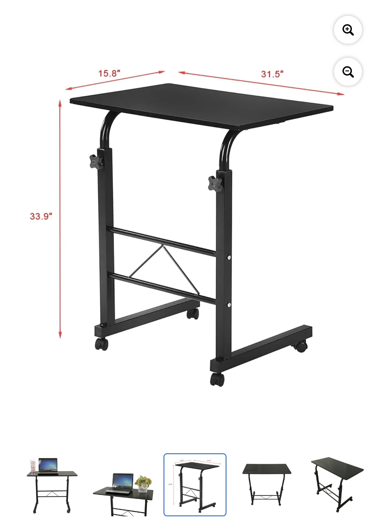 Removable Desk, Chipboard & Steel Side Home Office Table. - photo 2
