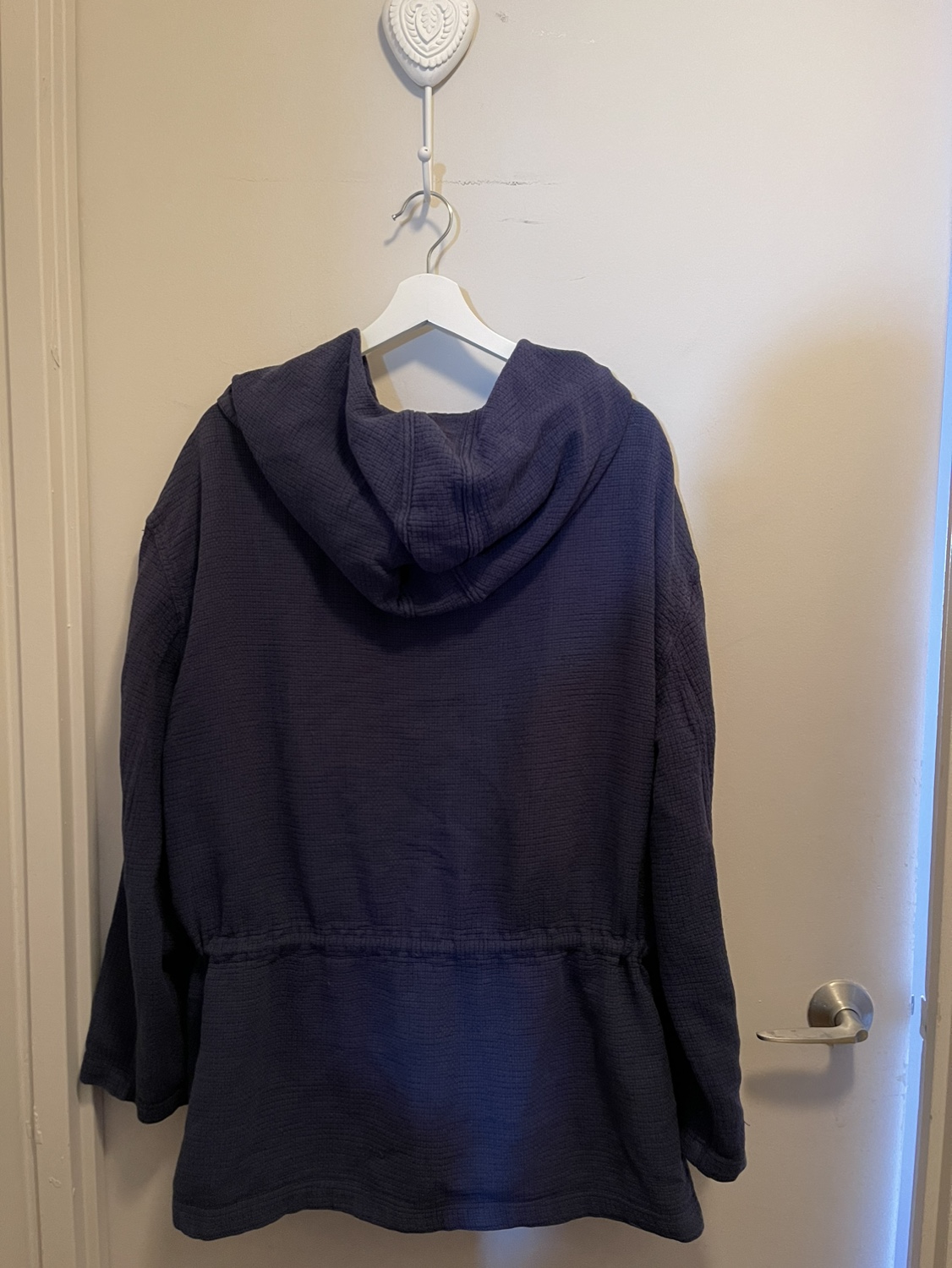 Vintage Naf Naf Navy Blue Zip-Up Adirondak Hoodie - photo 3