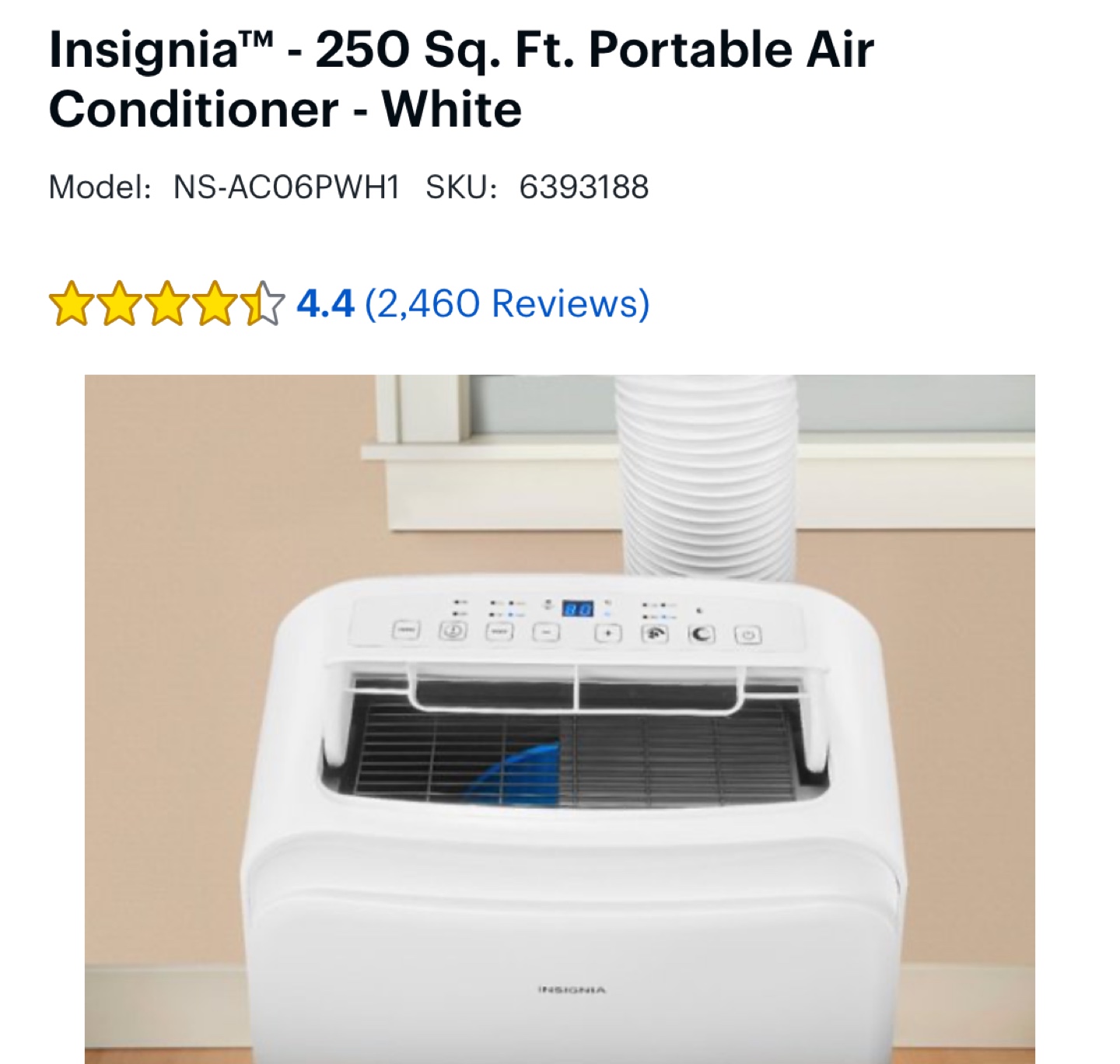 Insignia Portable Air Conditioner - photo 2