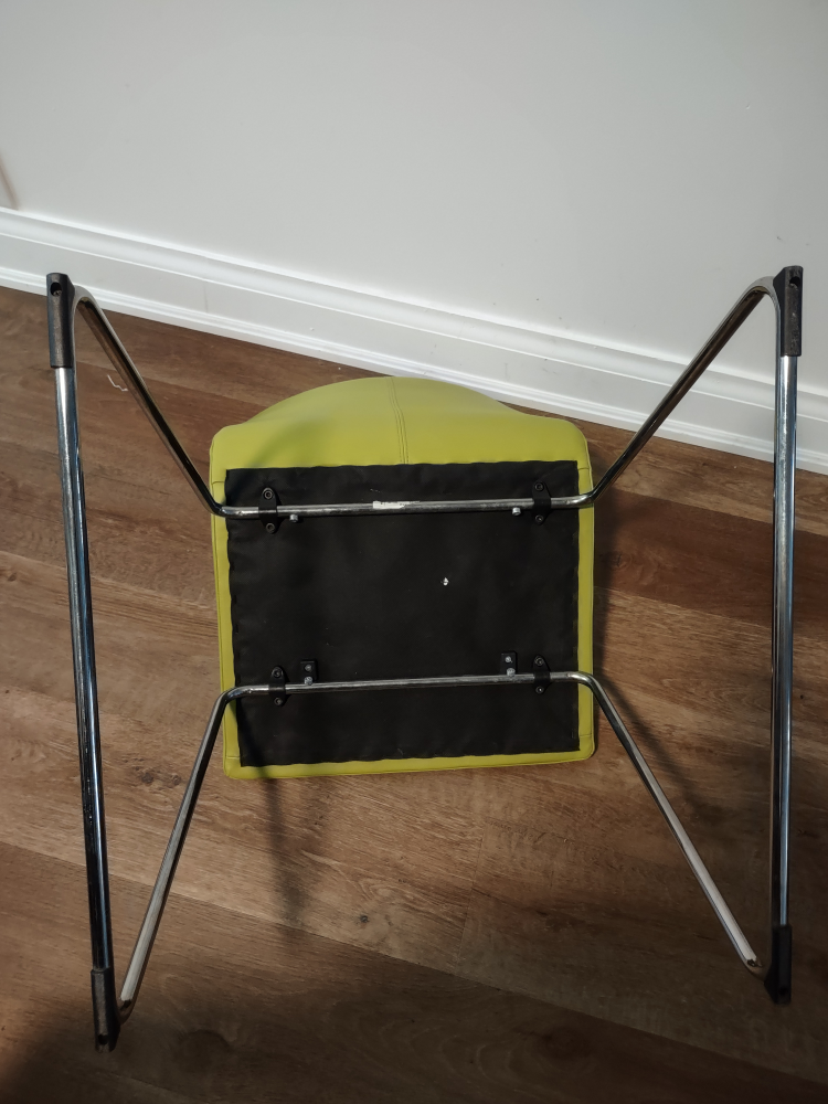 Pair of lime green Ikea Bernhard dining chairs - photo 5