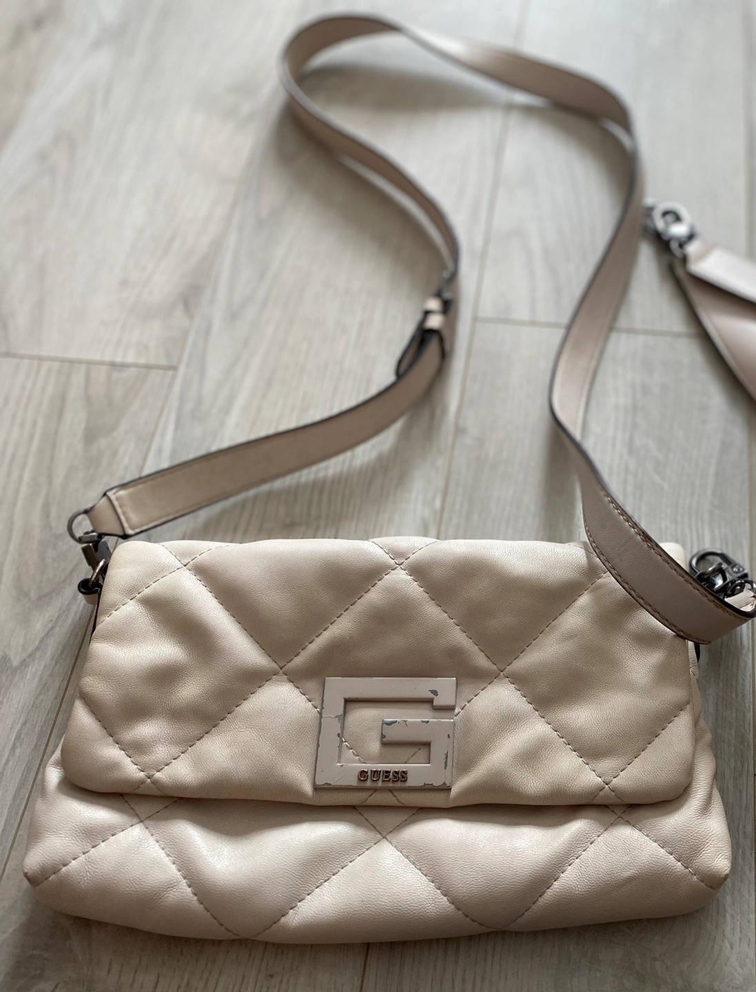 White Guess Brightside Hobo Bag GUESS Stylish And Spacious