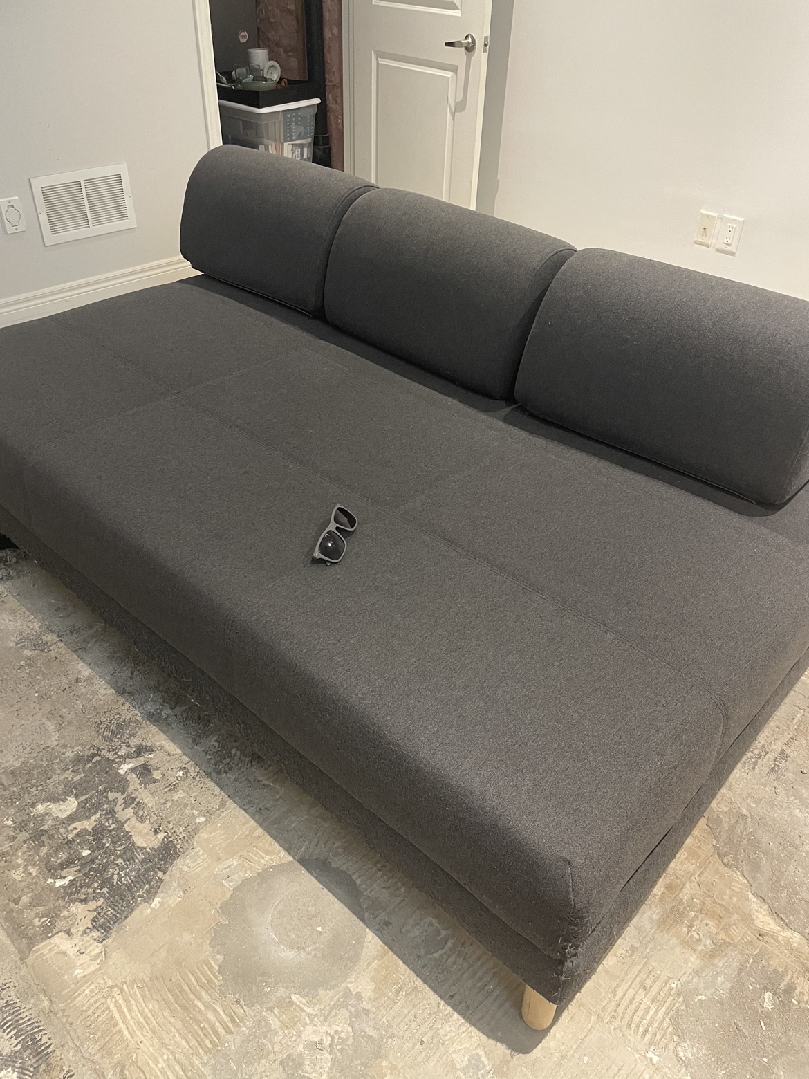 Grey IKEA sofa