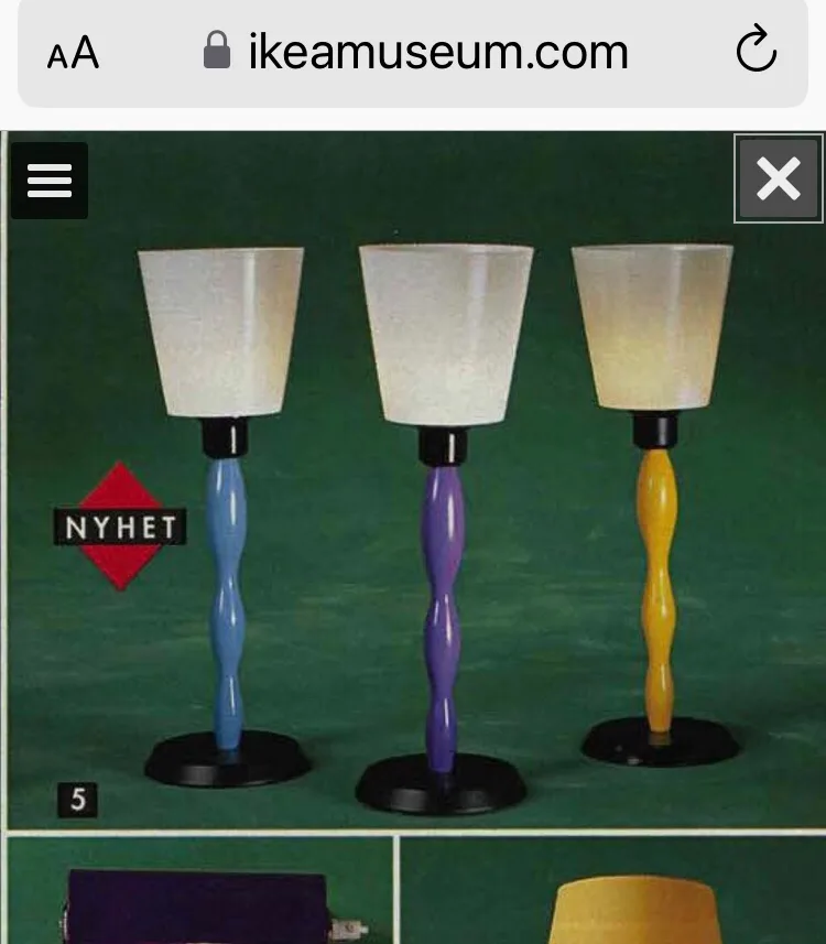 🧡Vintage IKEA Smog Table Lamp. Mid Century Modern. Like New image indicator(7)