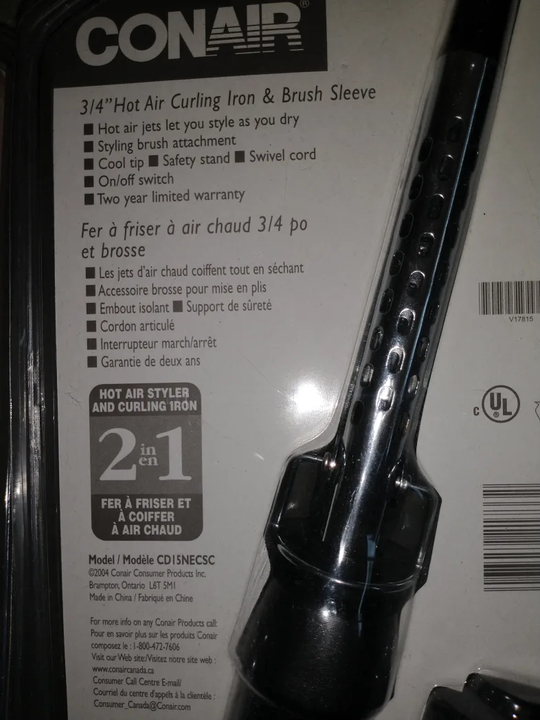 New Conair 3/4" Hot Air Curling Iron & Brush, $10 each image indicator(3)
