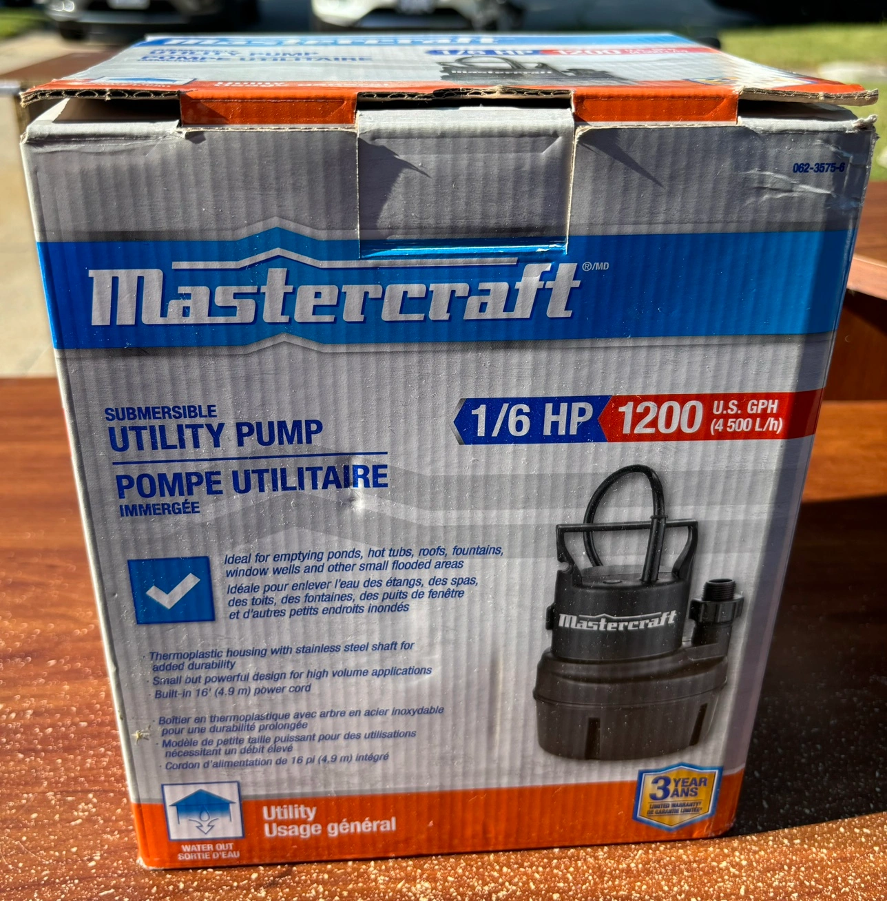 Mastercraft Submersible Utility Pump Karrot