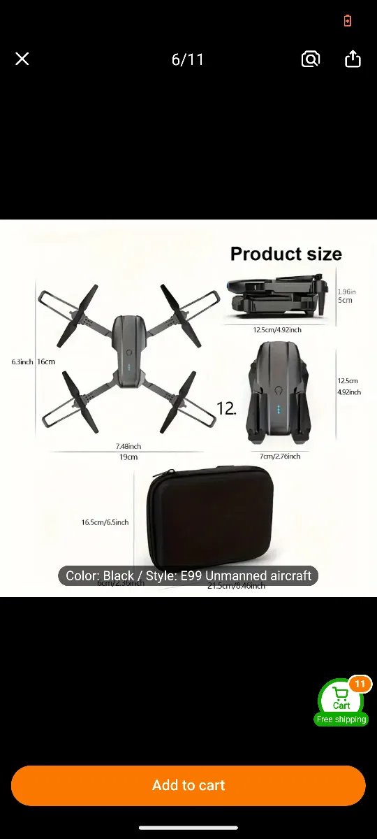 E99  Drone In Black image indicator(3)