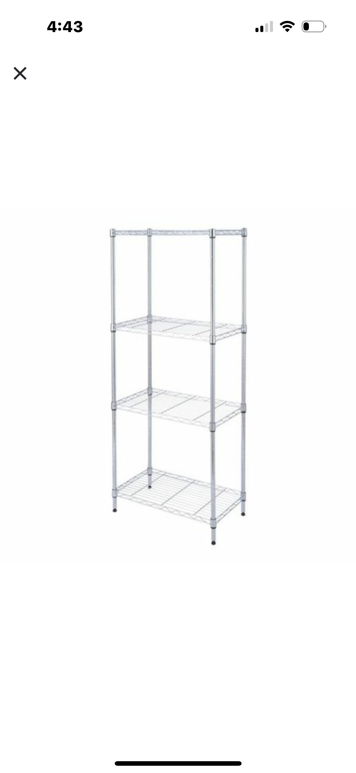 4-Shelf Chrome Steel Storage Unit