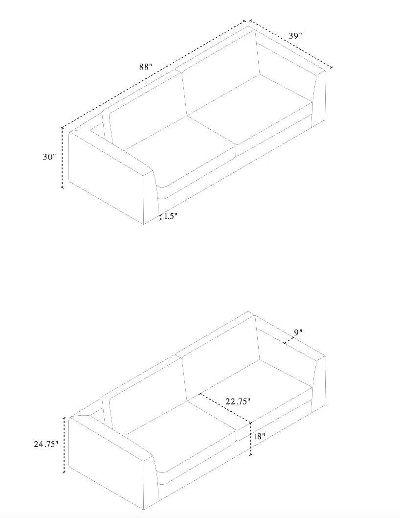 EQ3 Cello Sofa with Ottoman image indicator(3)