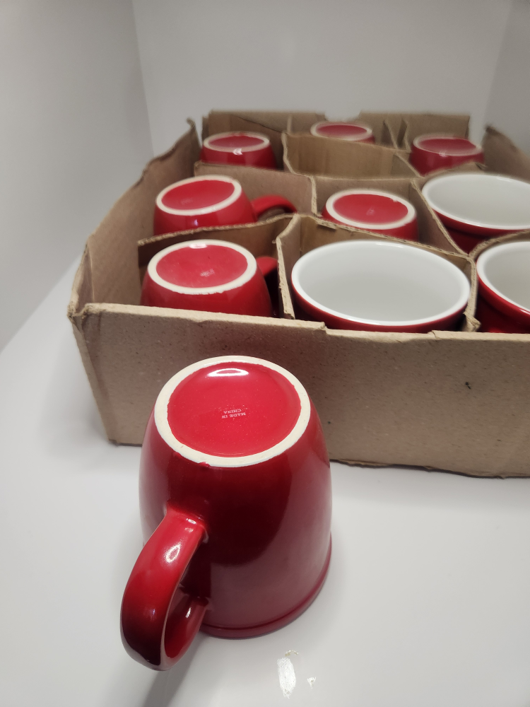 Set of 10 Large Red Coffee Mugs - photo 2