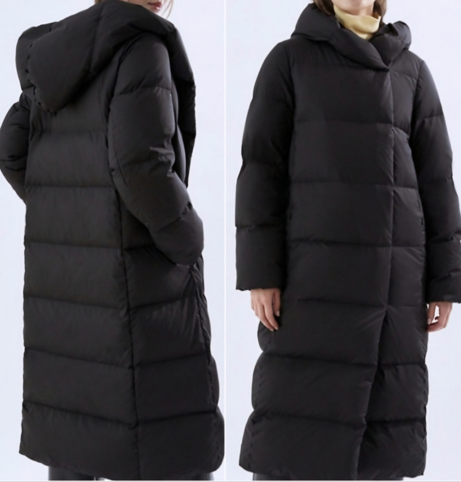 Duvet Puffer Jacket with Hood - photo 2