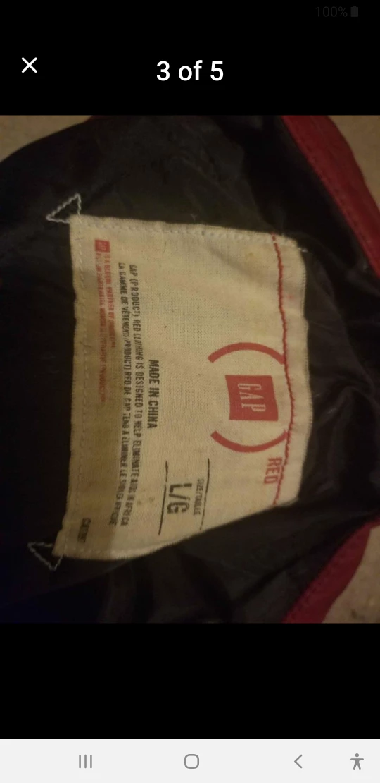 Red Gap Leather Jacket - photo 3
