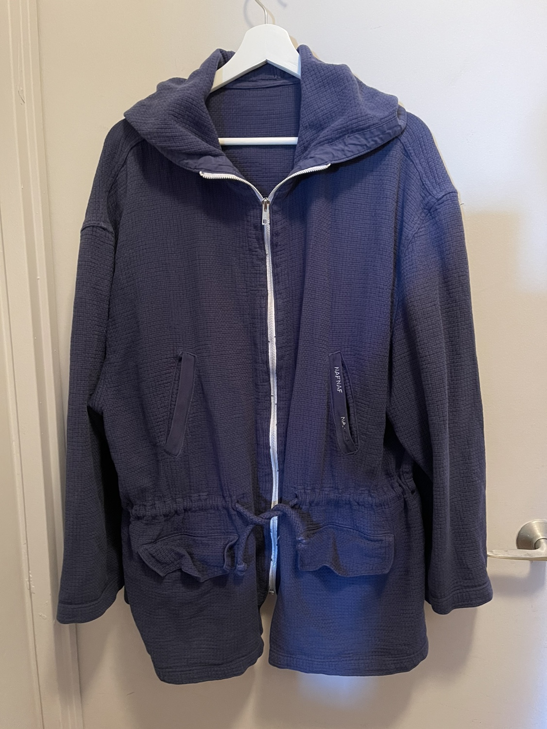 Vintage Naf Naf Navy Blue Zip-Up Adirondak Hoodie