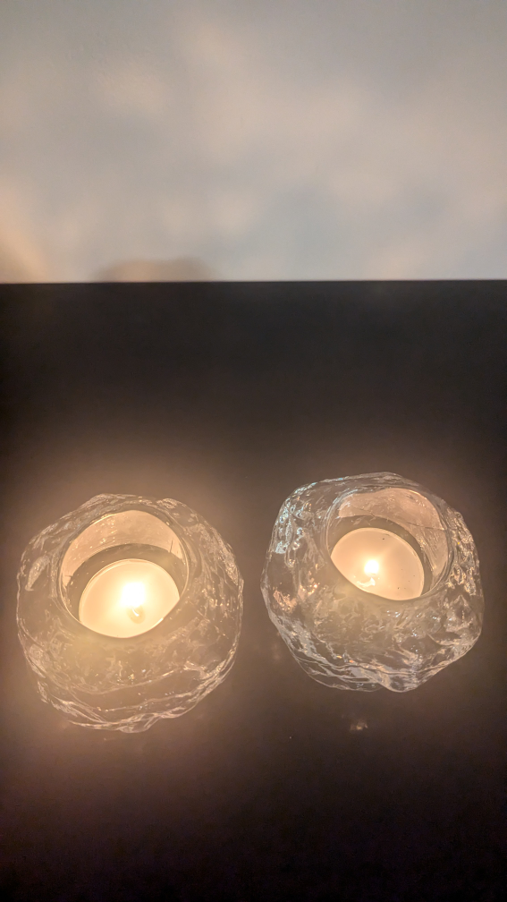 Kosta Boda Snow Ball Crystal Votive Candle Holder Pair - photo 5