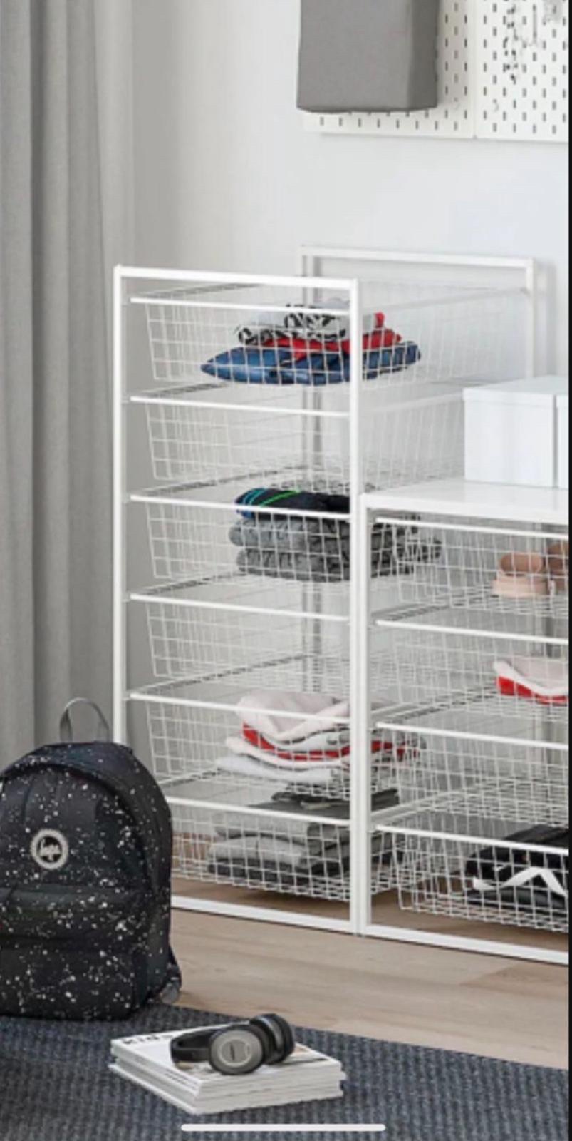 White Wire Storage Shelf - photo 2