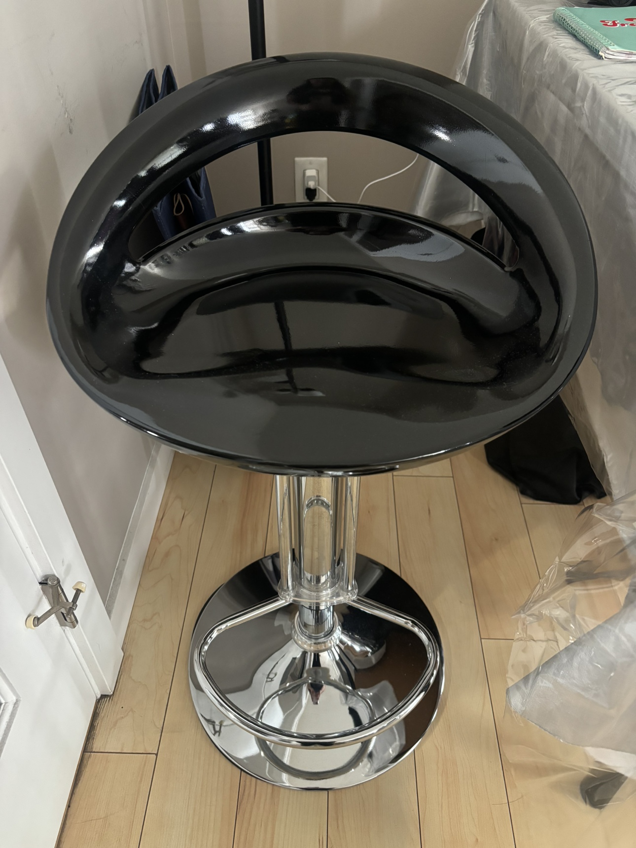 2pcs. Black Swivel Bar Stool