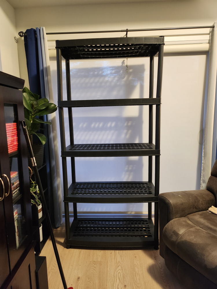 Black 5-Shelf Storage Unit
