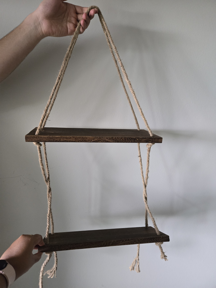 Hanging plant shelf