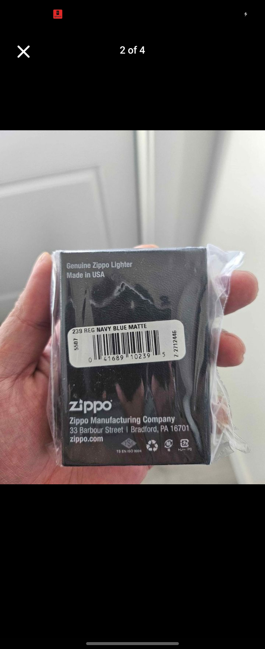 Zippo Lighter - 229 RE Navy Blue Matte - photo 2