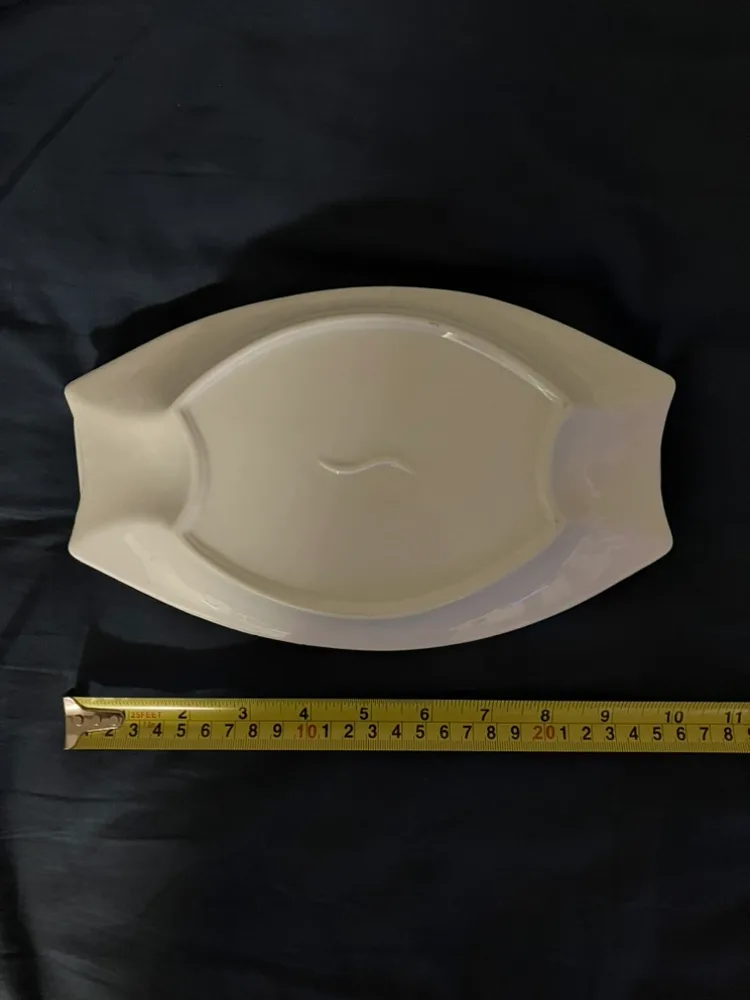 Small White Ceramic Serving Platter with Handles 🍽️ image indicator(2)