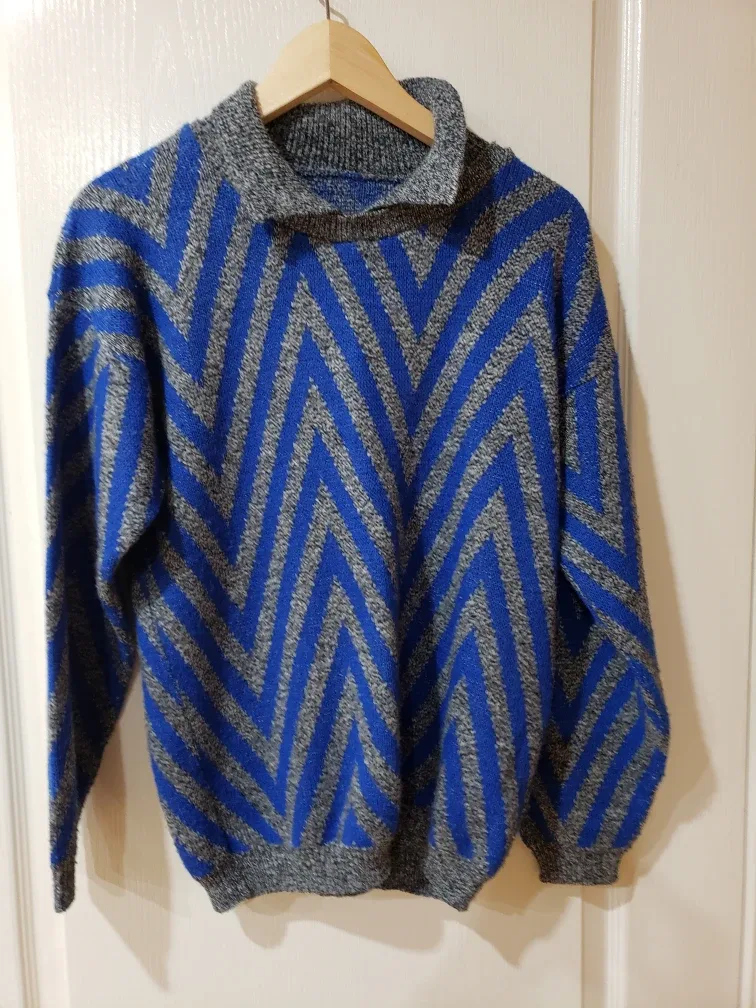 Blue and Grey Chevron Sweater image indicator(3)