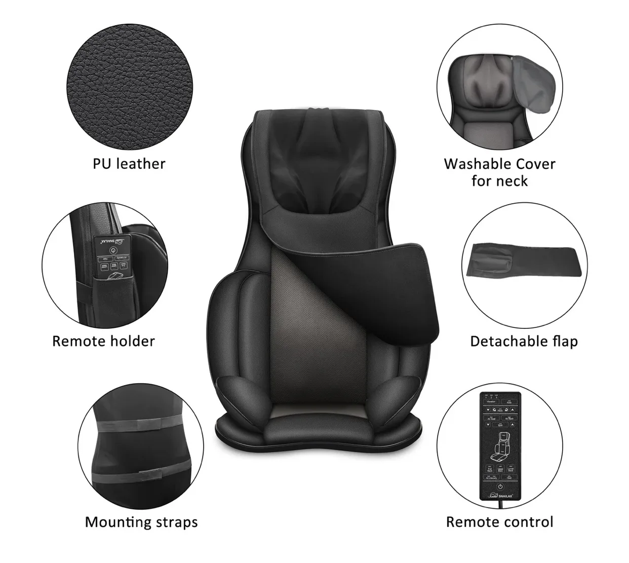 Shiatsu  Neck Back Massager chair Pad with Heat & Compre image indicator(2)