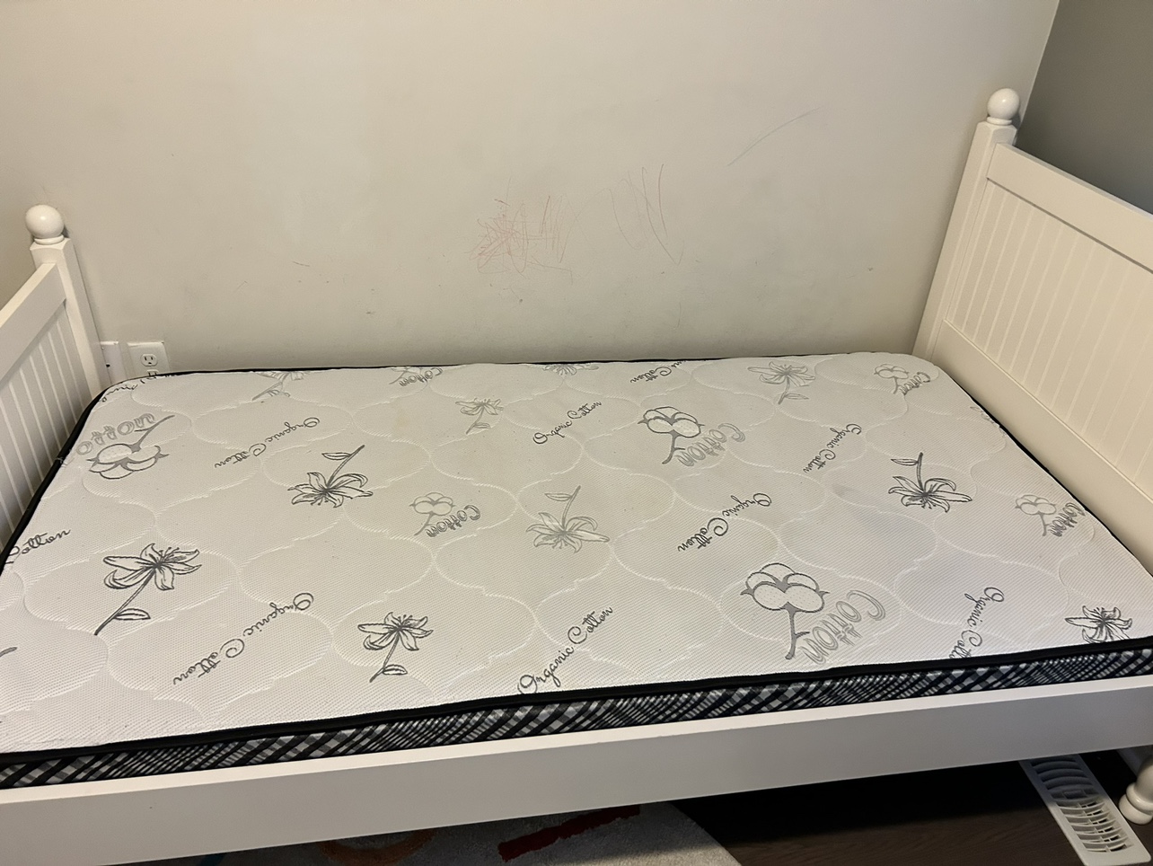 White Single Bed Frame - For Kids and Toddlers - photo 5