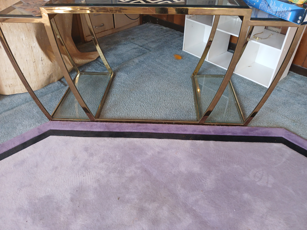 Gold Glass Desk